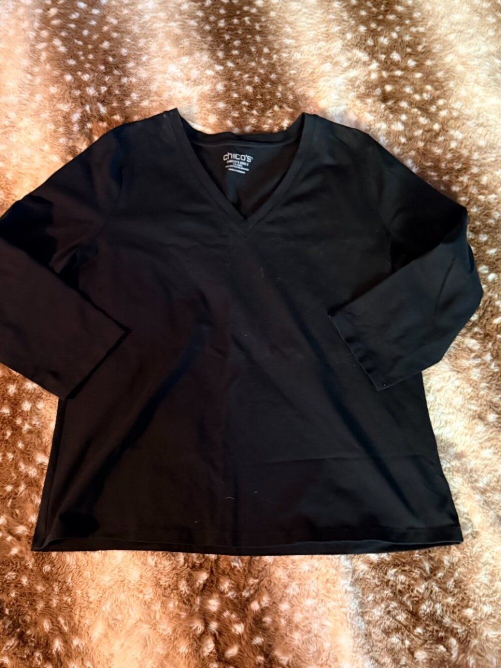 Chico’s top basic minimal long sleeve bundle size L - Picture 3 of 8